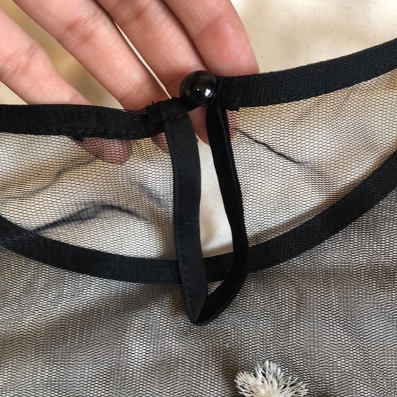2 for $15 - Embroidered Mesh Crop Top - Picture 6 of 7
